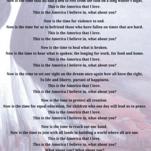 This is the America Prayer Card