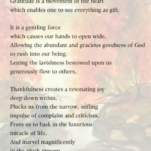 The Gift of Gratitude Prayer Card